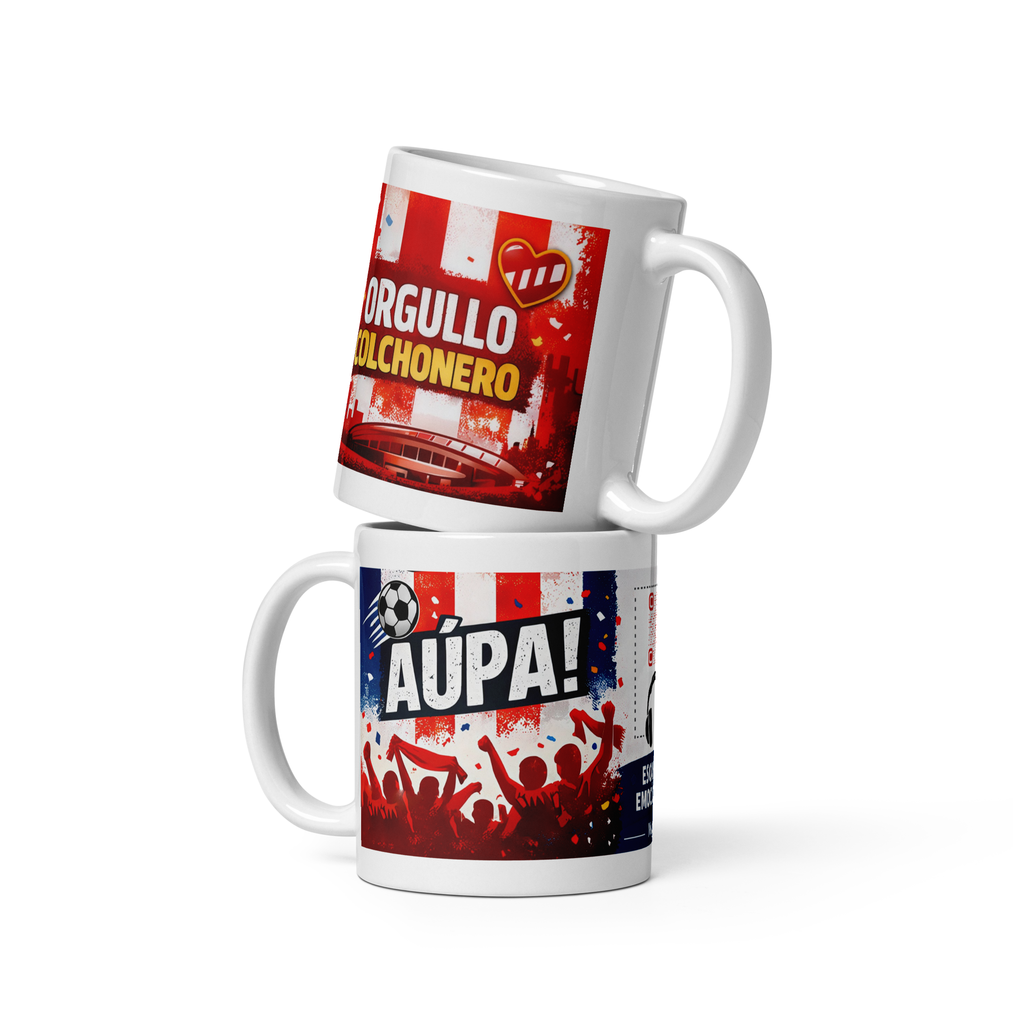 Tazas futboleras con canción